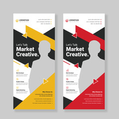 Business Marketing Rollup Banner Design, Corporate Marketing Rollup, Stands Roll Up Banner, Print Template, Marketing