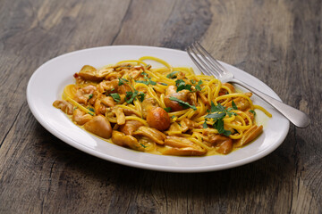 Wild mushroom dish, Caesar's mushroom pasta