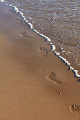 Footprints in the sand, Agadir Morocco