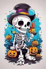 halloween pirate skull and crossbones