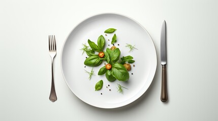 plate with vegetables