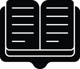 open book glyph icon design style