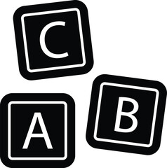alphabet glyph icon design style