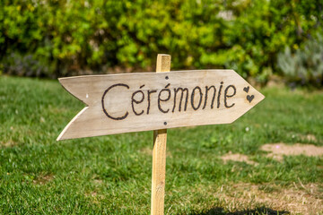 La décoration du lieu d'un mariage