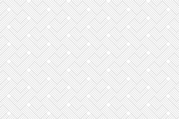 Simple geometric vector seamless pattern with soft grey line texture on white background. Light modern simple wallpaper, bright tile backdrop, monochrome graphic element, seamless ornamental vector 