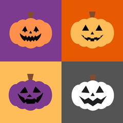 Halloween pumpkin vector  pattern, Halloween pumpkins background