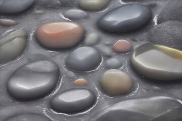 Close-up colorful stones. AI generated illustration
