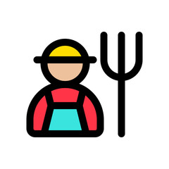 Editable farmer vector icon. People, person, profession. Part of a big icon set family. Perfect for web and app interfaces, presentations, infographics, etc