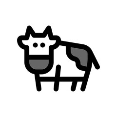 Editable cow, cattle, bull vector icon. Animal, farm, livestock. Part of a big icon set family. Perfect for web and app interfaces, presentations, infographics, etc