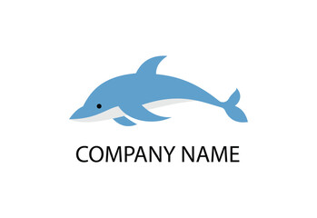 Dolphin fish animal silhouette. Good use for symbol, logo, mascot, web icon, sticker design,