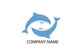 Dolphin fish animal silhouette. Good use for symbol, logo, mascot, web icon, sticker design