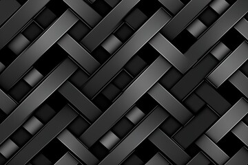 Vector geometric pattern. Seamless braided linear pattern. - obrazy, fototapety, plakaty