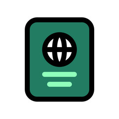 Editable passport vector icon. Part of a big icon set family. Perfect for web and app interfaces, presentations, infographics, etc