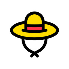 Editable sun hat vector icon. Part of a big icon set family. Perfect for web and app interfaces, presentations, infographics, etc