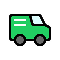 Editable delivery van vector icon. Vehicles, transportation, travel. Part of a big icon set family. Perfect for web and app interfaces, presentations, infographics, etc