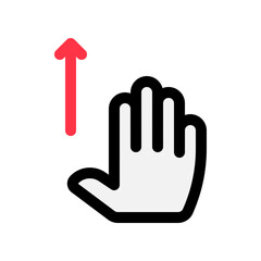 Editable four fingers swipe up vector icon. Part of a big icon set family. Perfect for web and app interfaces, presentations, infographics, etc