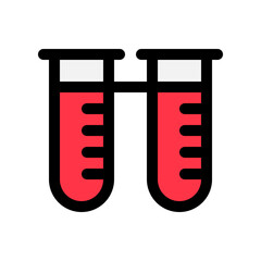 Editable test tubes vector icon. Part of a big icon set family. Perfect for web and app interfaces, presentations, infographics, etc