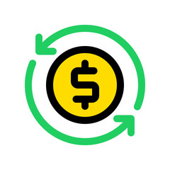 Editable cashflow vector icon. Part of a big icon set family. Perfect for web and app interfaces, presentations, infographics, etc