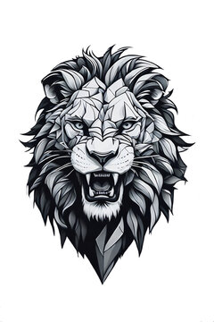 geometric lion