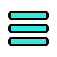 Obraz premium Editable vector row, list, menu icon. Part of a big icon set family. Perfect for web and app interfaces, presentations, infographics, etc