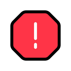 Editable vector alert warning spam octagon icon. Part of a big icon set family. Perfect for web and app interfaces, presentations, infographics, etc