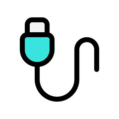 Editable vector usb cable icon. Part of a big icon set family. Perfect for web and app interfaces, presentations, infographics, etc