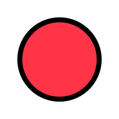 Editable vector record button icon. Black, transparent white background. Part of a big icon set family. Perfect for web and app interfaces, presentations, infographics, etc