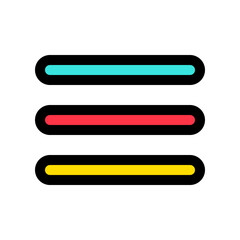 Obraz premium Vector burger menu icon. Black, white background. Perfect for app and web interfaces, infographics, presentations, marketing, etc.