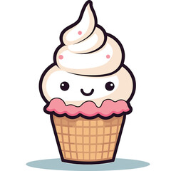 cupcake with ice cream