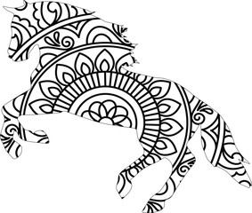 Animal mandala design for adult