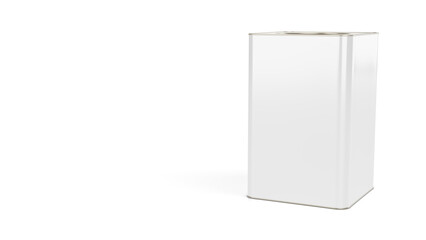 3d rendering of isolated 18 liter can.
