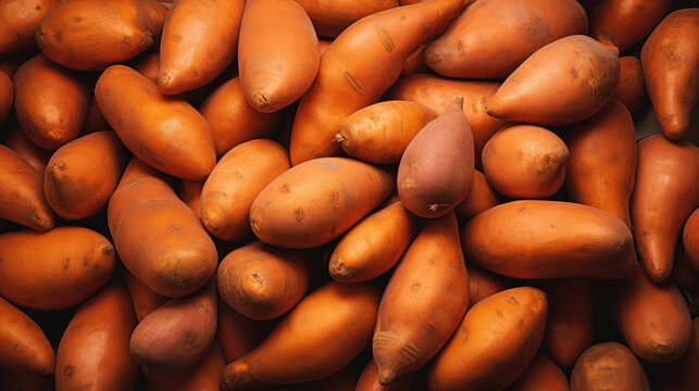 Orange sweet potatoes in a tasty heap