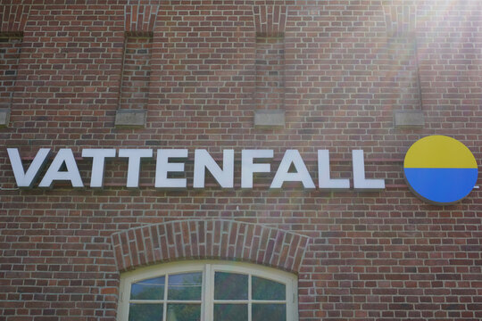 Geb&auml;ude mit der Aufschrift Vattenfall in Schweden