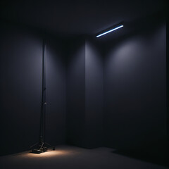 dark room's led light generative ai
