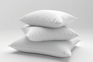 Pillows isolated on white. Generative AI