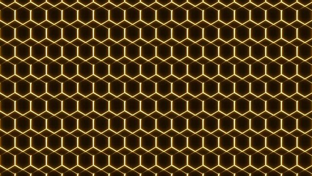 hexagon shapes metal grid footage background