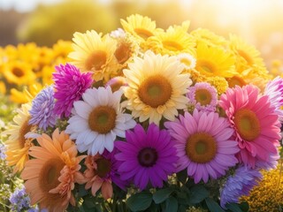 Sunlit Splendor: Vibrant Bouquet