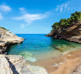 Summer Baia della Pergola beach, Puglia, Italy
