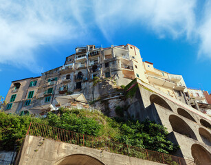 Tropea town evening summer view, Calabria, Italy, Tyrrhenian coast. 