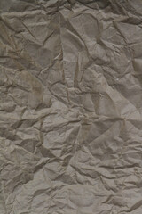 crumpled brown kraft paper. background