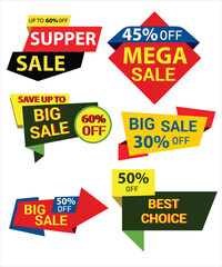 Retail sale tags. Cheap price flyer, best offer price and big sale pricing tag badge design. Limited sales offer label or store discount banner card isolated vector icons collection