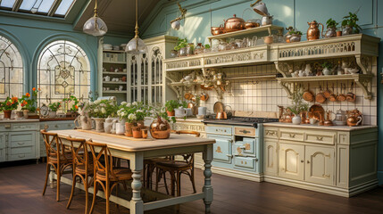 Fototapeta na wymiar wnętrze kuchni w stylu vintage