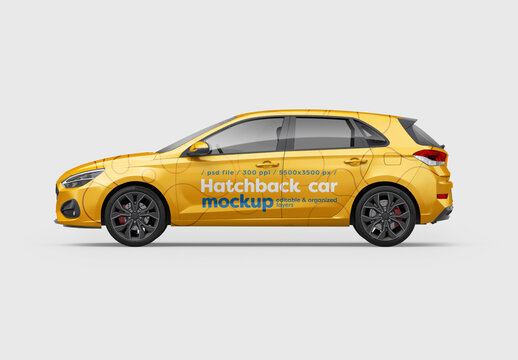 Hatchback Car Mockup