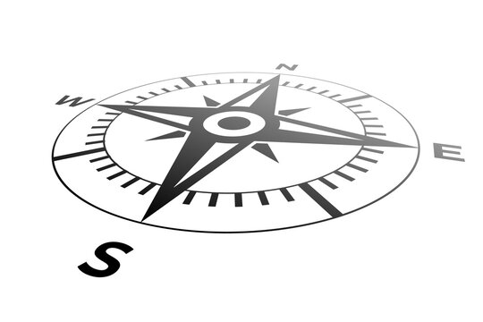 Wind rose. perspective view of compass. Vector illustration