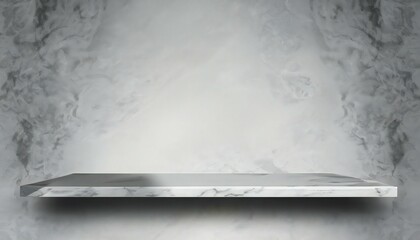 Empty Marble studio table with beautiful Background. blank stand display For showing product. 