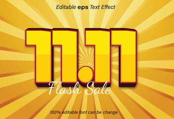 11 sale post banner with vector 3D text effect