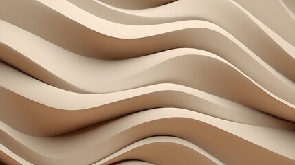 Beautiful fancy intricate futuristic Geometric background for your presentation. Textured 3D beige wall background for presentation, AI generated.