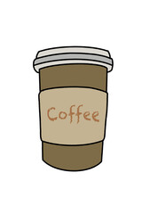 coffee cup isolated on white