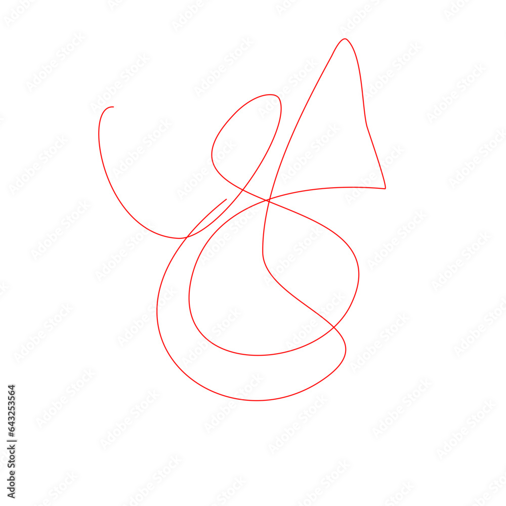 Canvas Prints Red Thread Vector