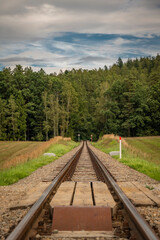 Narrow gauge railway near Weitra town in Austria